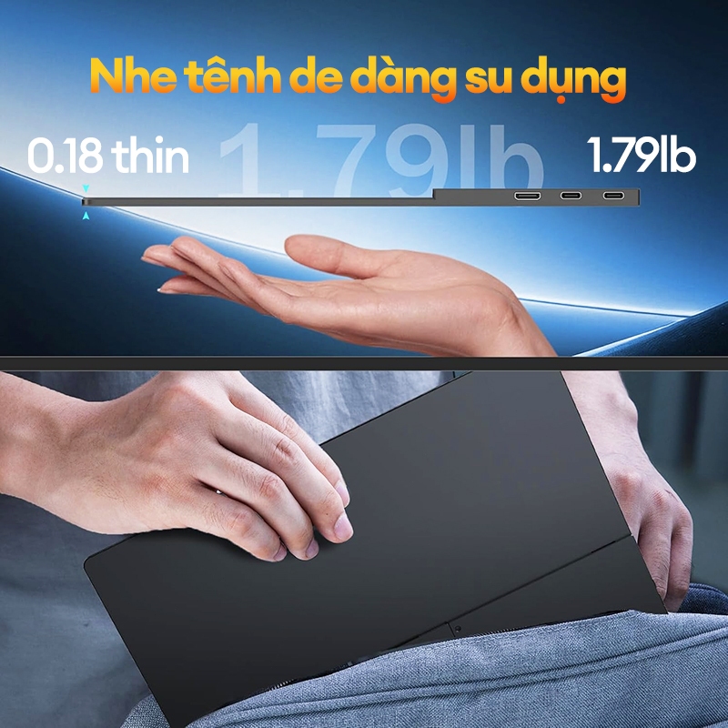 Màn hình di động 15.6 inch 60Hz Màn hình cầm tay Full HD Màn hình chơi game IPS hỗ trợ TYPE-C & HDMI | BigBuy360 - bigbuy360.vn
