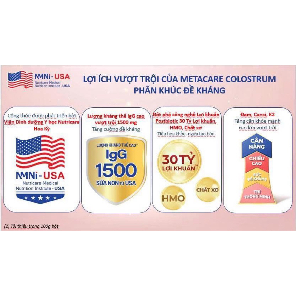{Hot} Sữa Metacare Colostrum 0-1-2 800g cho bé
