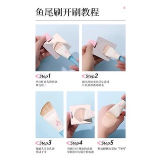 [ CHÍNH HÃNG ] Amortals khay tán nền và cọ tán nền kèm mút tiên cá kèm bông mút AMORTALS lớp nền mỏng nhẹ