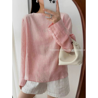 𝙔𝙄𝙇𝙔 𝙏𝙊𝙋 - Áo Linen cổ thuyền ngang vai