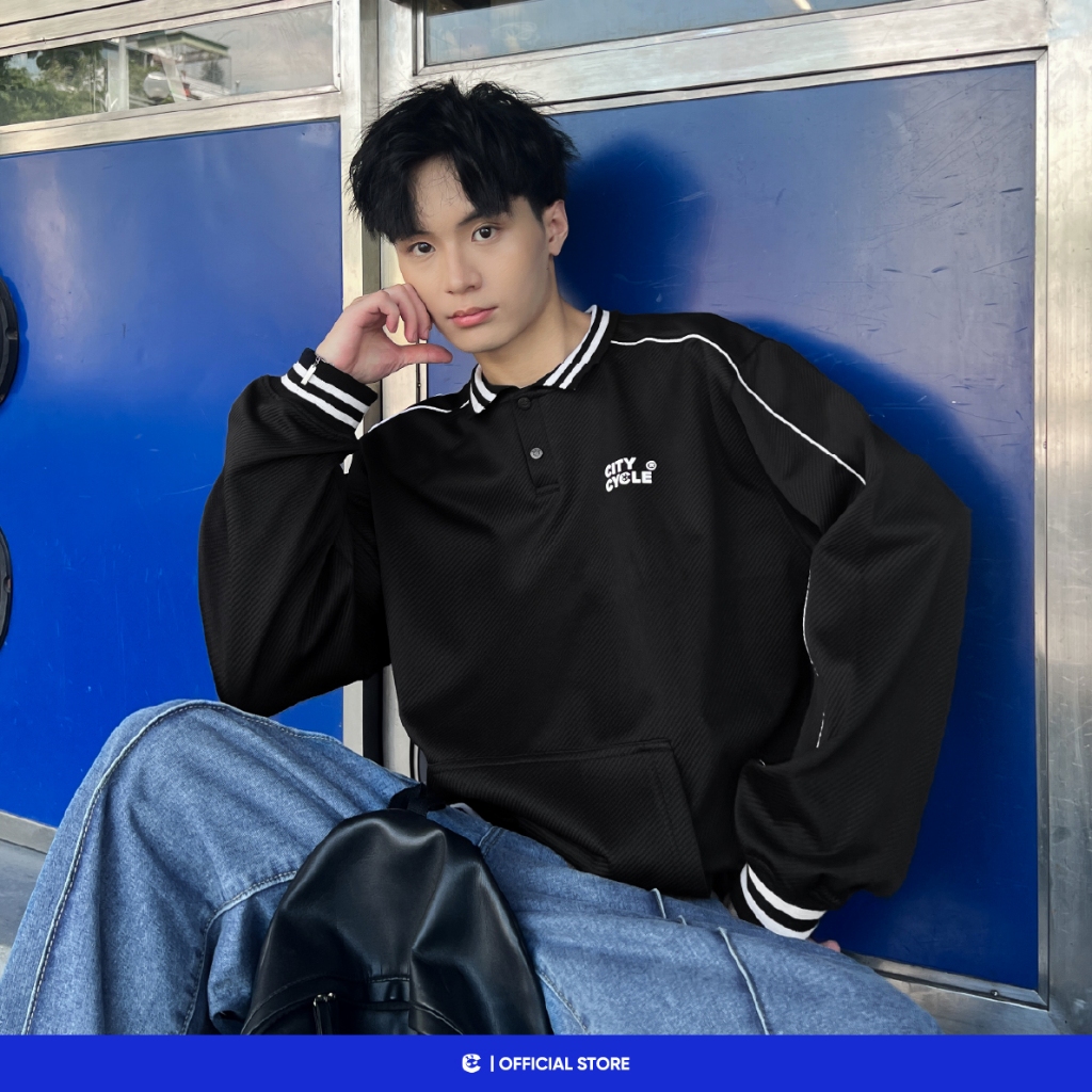 Áo sweater nỉ có cổ mùa đông nam nữ Local Brand Chính Hãng City Cycle Áo sweater Study Smart