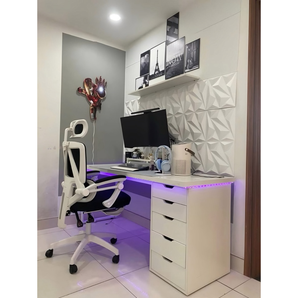 Bàn làm việc IKEA 1 Hộc Tủ Chất Liệu Gỗ MDF Phủ Melamine Cao cấp nhiều màu sắc - ảnh 3