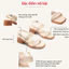 Giày Sandal Nữ 5cm Quai Ngang Cutout Laser Pixie H401