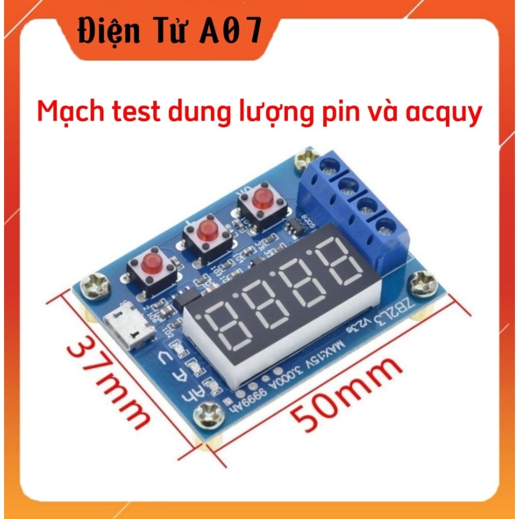Mạch kiểm tra dung lượng pin và acquy