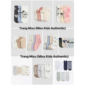 Set 4 - 5 đôi tất bé trai bé gái sơ sinh HM Auth săn sale
