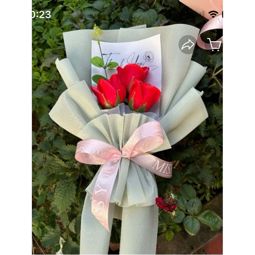 bó hoa sáp 3 bông - Quà tặng ý Nghĩa Các ,Ngày Lễ