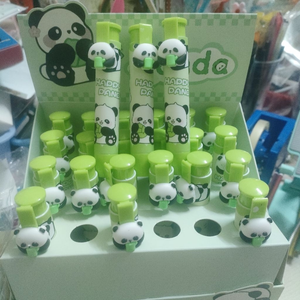 Gôm bấm tẩy bút chì hình cư tê panda,capybara,hamburger (1 cây)