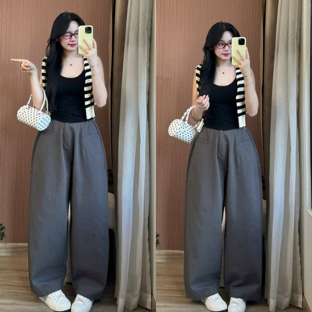 Quần kaki harem túi ngang cạp bán chun siêu dễ mặc siêu hot Joolate