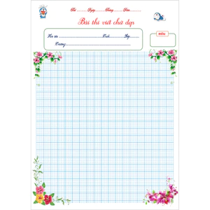 58 TỜ giấy luyện thi viết chữ đẹp 4 ô li - 1 MẶT - Giấy One 100gsm - khổ A4