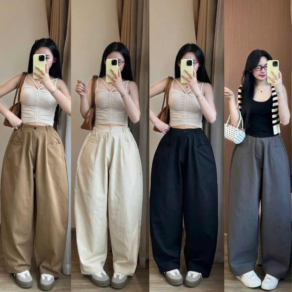Quần kaki harem túi ngang cạp bán chun siêu dễ mặc siêu hot Joolate