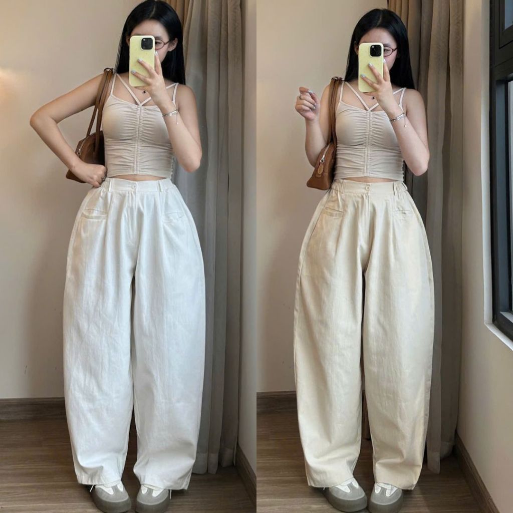 Quần kaki harem túi ngang cạp bán chun siêu dễ mặc siêu hot Joolate