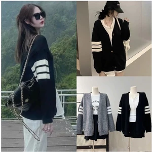Áo khoác nỉ cadigan thời trang nam nữ In 3 vạch Tay sắc nét dễ thương phong cách hàn quốc