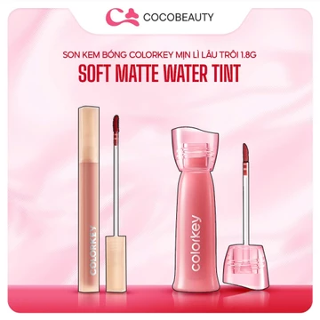 Son Bóng Colorkey Soft Matte Water Tint, Son Bóng, Son Kem Son Kem Lì Lâu Trôi 1.8g