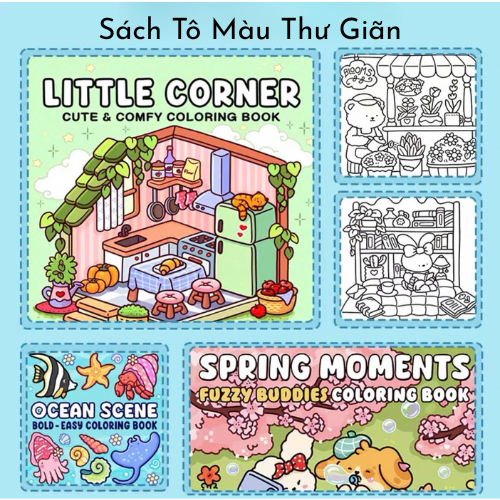 Sách Tô Màu Giảm Stress, Sách Tô Màu Chữa Lành, Giúp Thư Giãn Dành Cho Người Lớn Và Trẻ Em, Sách Tô Màu Giảm Căng Thẳng