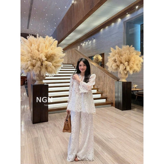 Set Ren Dài Tay Quần Xuông KAB [Sẵn Ship]