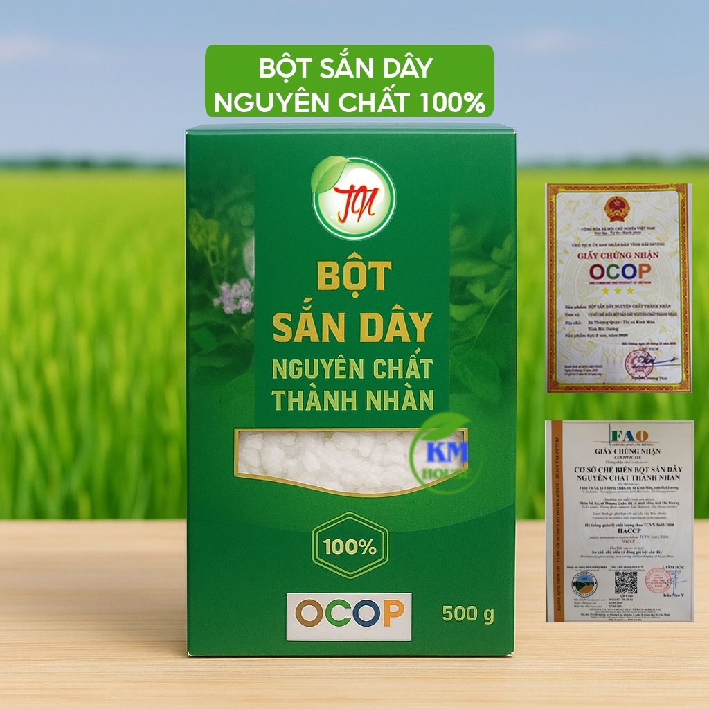 Bột sắn dây nguyên chất 100% Hải Dương, Ocop 3 sao, an toàn, sạch sẽ không chất bảo quản