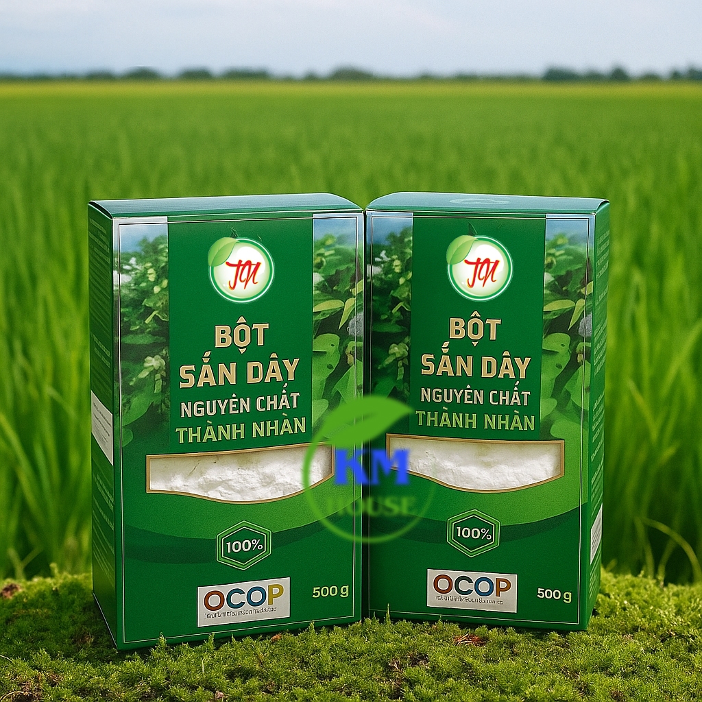 [Combo 2 hộp] Bột Sắn Dây Nguyên Chất 100% Thành Nhàn Kinh Môn Hải Dương Ocop 3 sao, hộp 500g