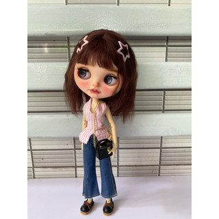 Set áo yếm kèm quần jean size blythe,xinyi