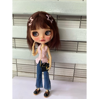 Set áo yếm kèm quần jean size blythe,xinyi