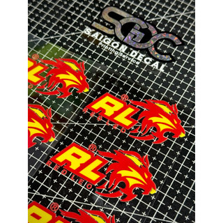 Tem Sticker DTF V2 Red Leo Việt Nam, Đỏ Vàng Size 6Cm |SGDC - 1 Cái/Cặp|