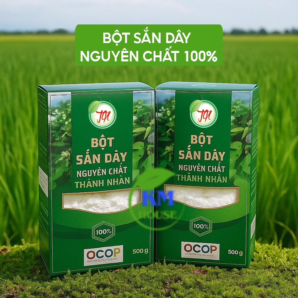 [Combo 2 hộp] Bột Sắn Dây Nguyên Chất 100% Thành Nhàn Kinh Môn Hải Dương Ocop 3 sao, hộp 500g