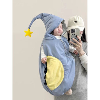 Áo khoác choàng mùa đông, túi ngủ siêu dày ấm áp cho bé từ 0-5 tuổi