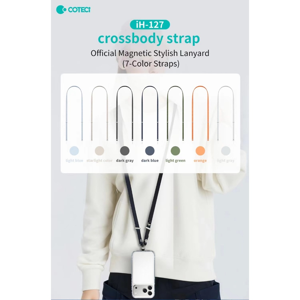 Dây Đeo Coteci Crossbody Strap Đa Năng Cho Điện Thoại Điều Chỉnh Độ Dài Siêu Bền An Toàn Cho Da
