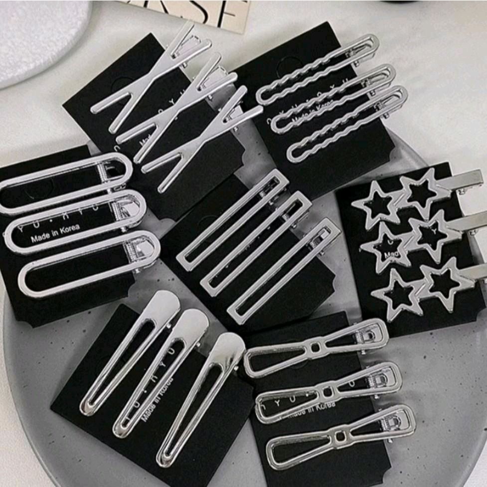 Bộ 20 kẹp tóc mái nữ kim loại sang chảnh + quà ngẫu nhiên - Women