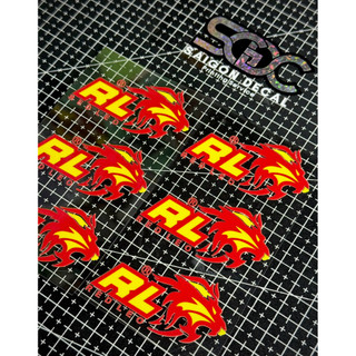 Tem Sticker DTF V2 Red Leo Việt Nam, Đỏ Vàng Size 6Cm |SGDC - 1 Cái/Cặp|