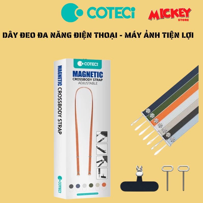 Dây Đeo Coteci Crossbody Strap Đa Năng Cho Điện Thoại Điều Chỉnh Độ Dài Siêu Bền An Toàn Cho Da