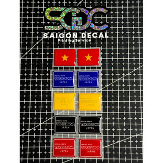 Tem Sticker Logo Vuông 5 Mẫu Nhựa Nổi, Dán Trang Trí Đồng Hồ Xe Máy, Xe Tay Ga, Trang Trí Biển Số Xe Máy |SGDC - 1 Cái|