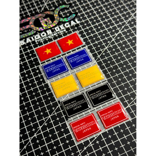 Tem Sticker Logo Vuông 5 Mẫu Nhựa Nổi, Dán Trang Trí Đồng Hồ Xe Máy, Xe Tay Ga, Trang Trí Biển Số Xe Máy |SGDC - 1 Cái|
