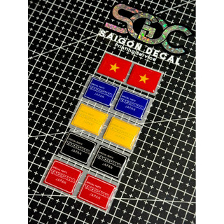 Tem Sticker Logo Vuông 5 Mẫu Nhựa Nổi, Dán Trang Trí Đồng Hồ Xe Máy, Xe Tay Ga, Trang Trí Biển Số Xe Máy |SGDC - 1 Cái|