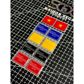 Tem Sticker Logo Vuông 5 Mẫu Nhựa Nổi, Dán Trang Trí Đồng Hồ Xe Máy, Xe Tay Ga, Trang Trí Biển Số Xe Máy |SGDC - 1 Cái|