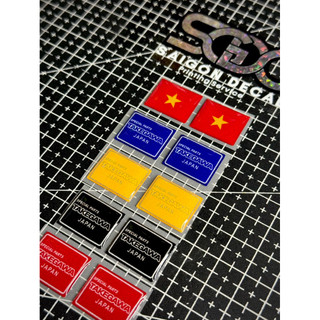 Tem Sticker Logo Vuông 5 Mẫu Nhựa Nổi, Dán Trang Trí Đồng Hồ Xe Máy, Xe Tay Ga, Trang Trí Biển Số Xe Máy |SGDC - 1 Cái|