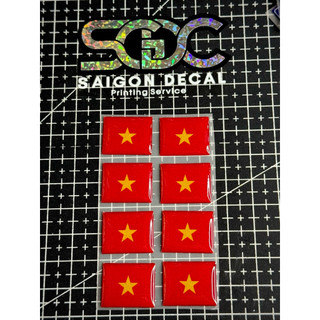 Tem Sticker Logo Vuông 5 Mẫu Nhựa Nổi, Dán Trang Trí Đồng Hồ Xe Máy, Xe Tay Ga, Trang Trí Biển Số Xe Máy |SGDC - 1 Cái|