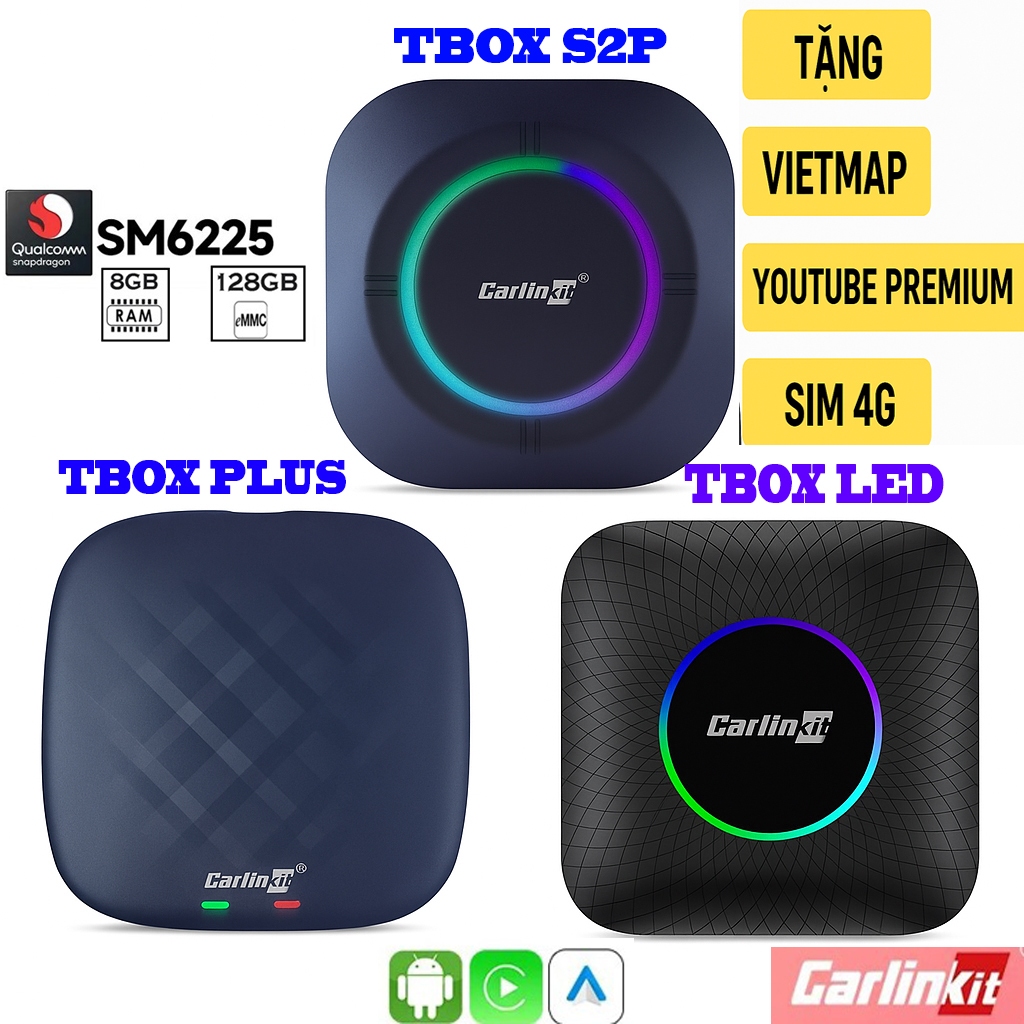 Android Box Chính Hãng Carlinkit Tbox S2P, Tbox Ambient Led Qualcomm ...