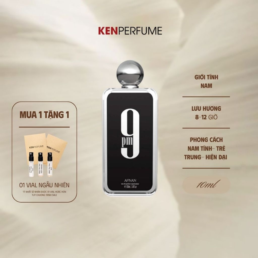 10ML Afnan 9PM | Nước Hoa Nam | Ken Perfume