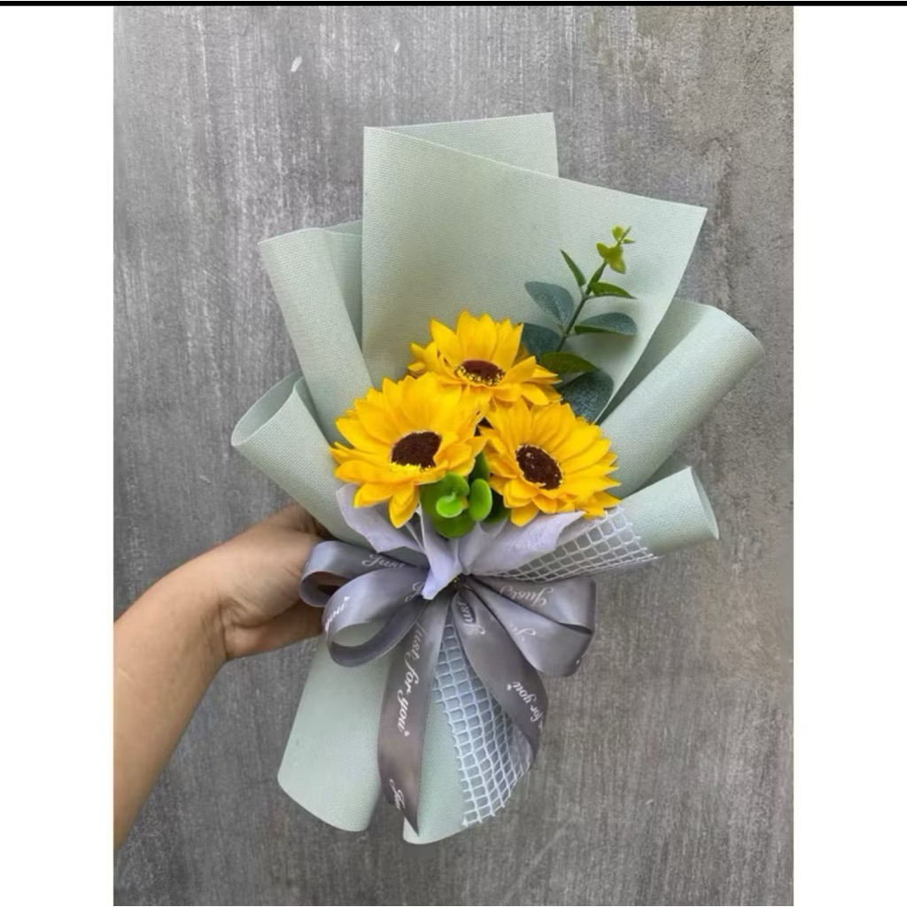 Bó Hoa Hướng Dương 1-3 Bông Giấy Hàn