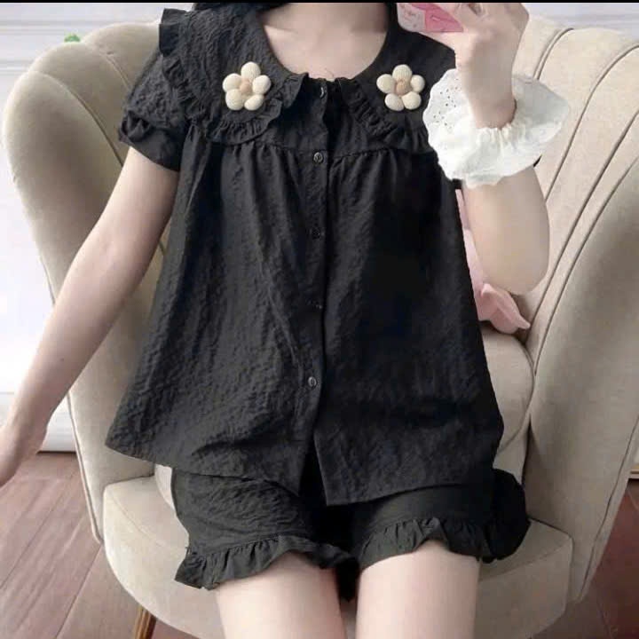 Bộ Đùi Cộc Hoa Cổ Bèo – Dễ Thương Nữ Tính | MS-A51
