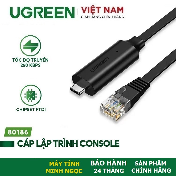 Dây Cáp lập trình Console USB Type C to RJ45 FTDI dài 1,5M/3M chính ...
