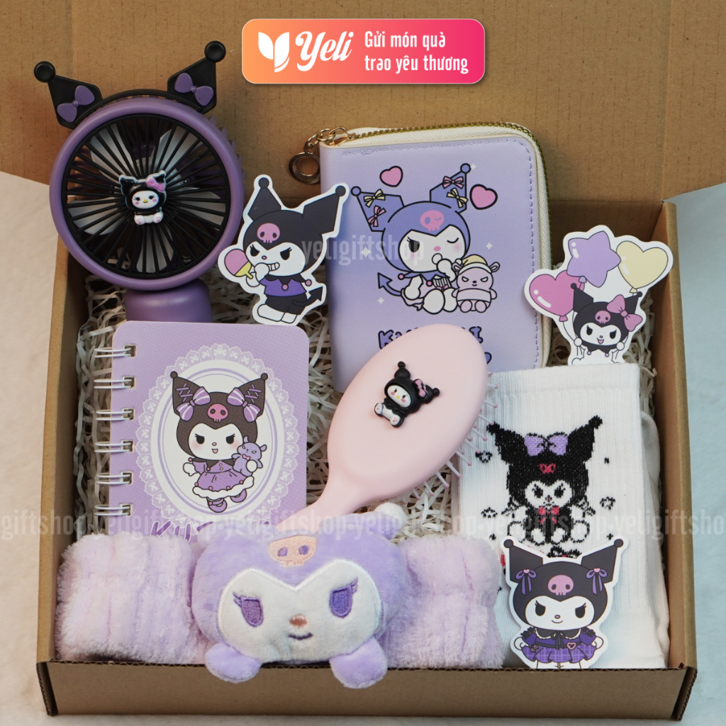 Set Quà Phụ Kiện Kuromi Đáng yêu, Set Quà Tặng Bé Gái Kuromi, Combo Quà Tặng Người Yêu, Bạn Gái Yeli Shop