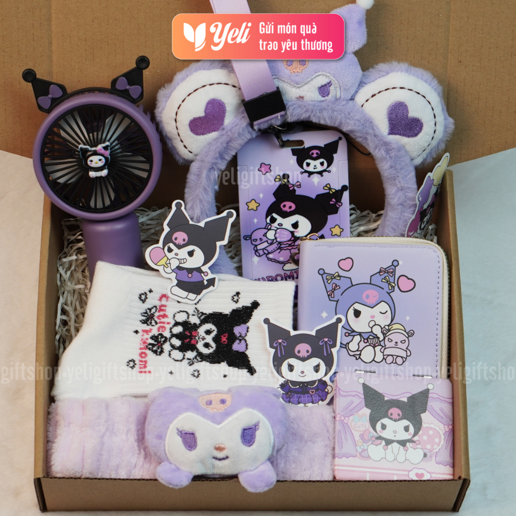 Set Quà Phụ Kiện Kuromi Đáng yêu, Set Quà Tặng Bé Gái Kuromi, Combo Quà Tặng Người Yêu, Bạn Gái Yeli Shop