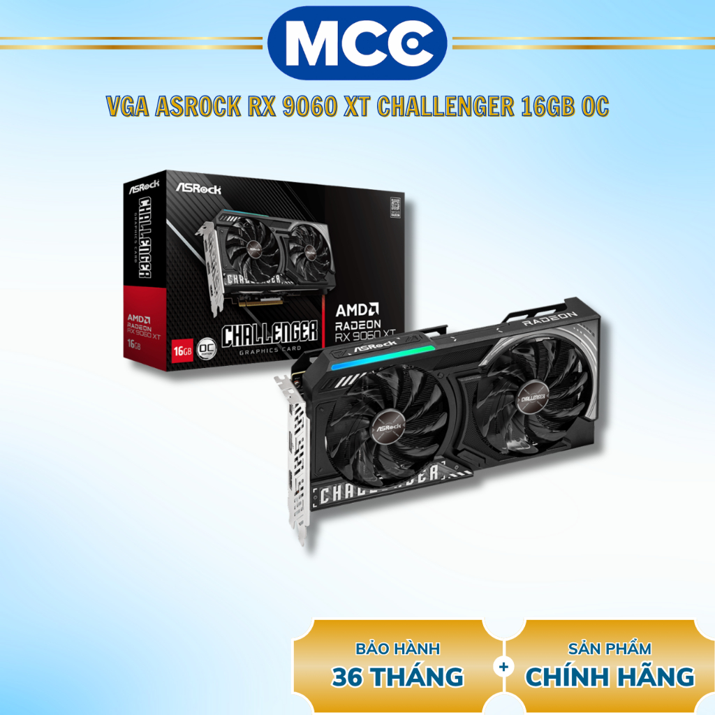 VGA ASRock AMD Radeon RX 9060 XT CHALLENGER 16GB OC GDDR6 | Shopee Việt Nam