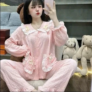 Bộ Đũi Dài Cổ Ren Phối Túi Ren – Thanh Lịch Nữ Tính | MS A27