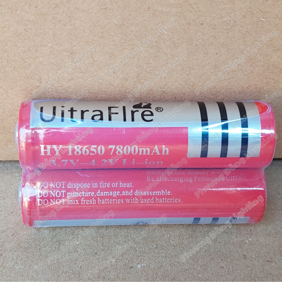 Pin sạc 3v7 7800mAh màu đỏ , xài cho đèn pin , quạt mini, xe điều khiển...BÁN LẺ 1 VIÊN