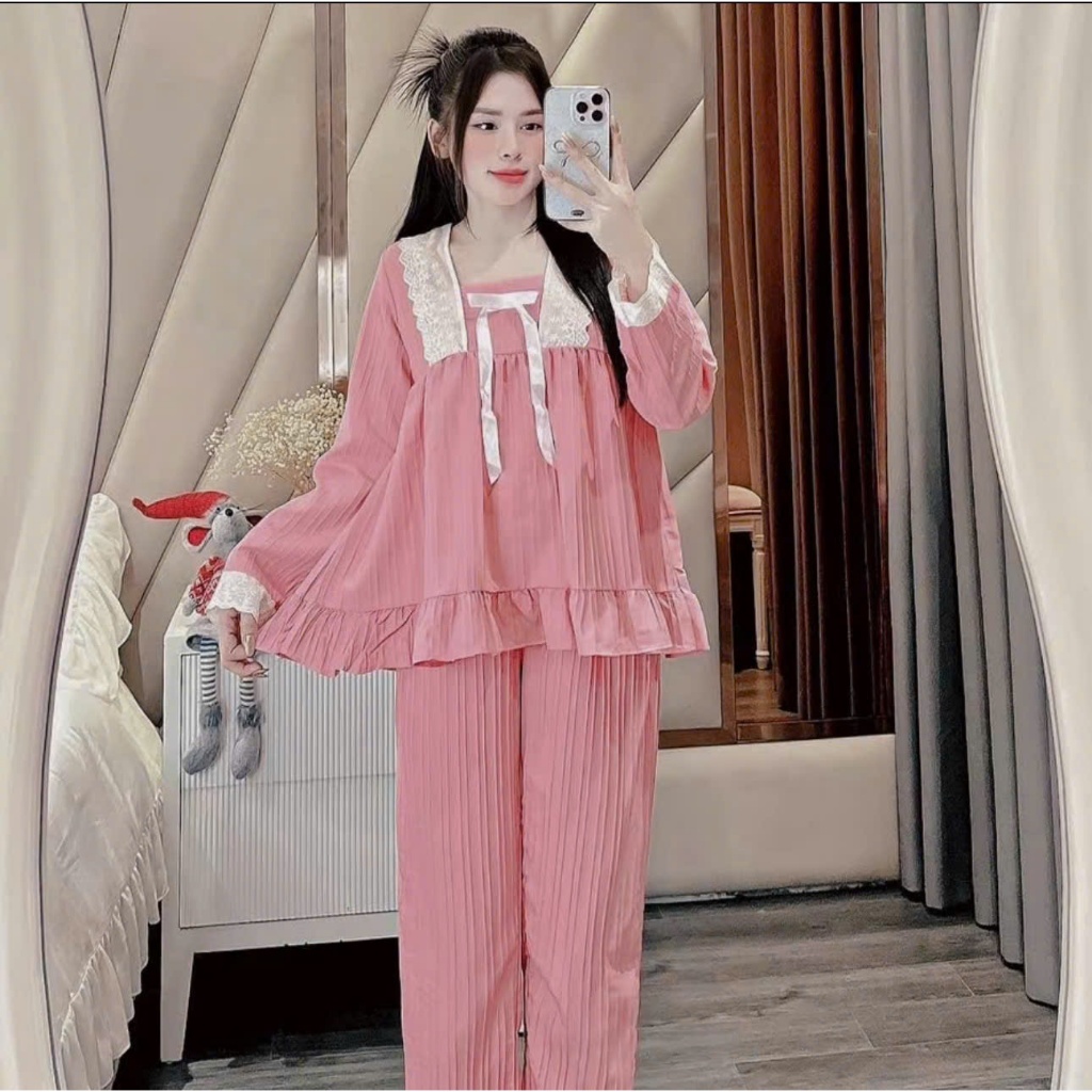 Bộ tiểu thư phối ren mẫu mới - MS A04