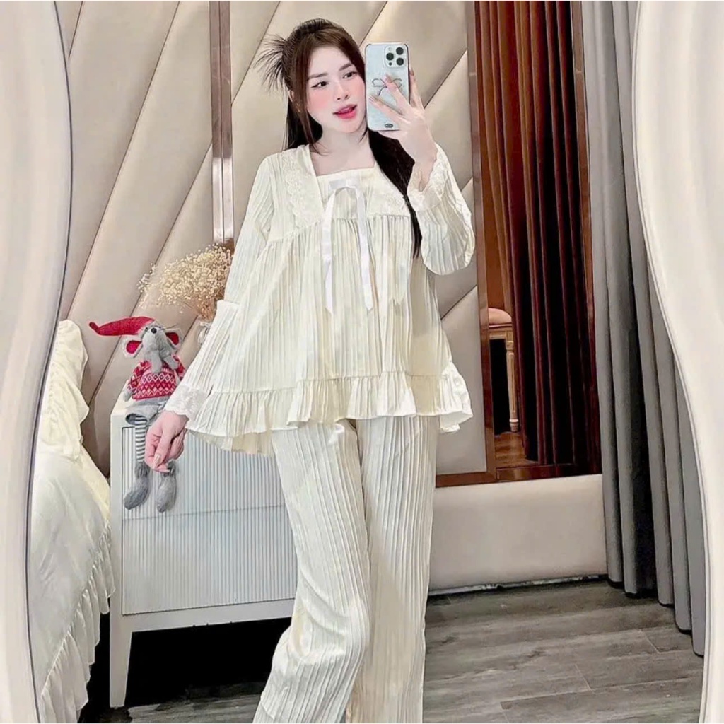 Bộ tiểu thư phối ren mẫu mới - MS A04