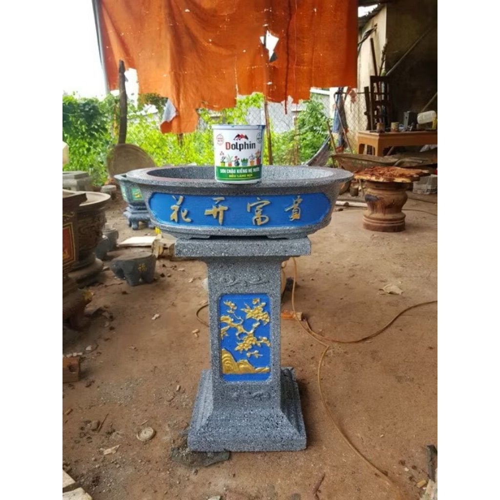 {Lon 1Kg}Sơn Chậu Kiểng Láng Mịn DOLPHIN Hệ Nước Không Độc Tố, Sơn Chậu Cảnh, Vải, Gỗ, Nhựa, Betong