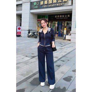 Set bộ nỉ nữ có mũ Loại 1 thiết kế thêu mèo siêu xinh, kiểu dáng trẻ trung cá tính